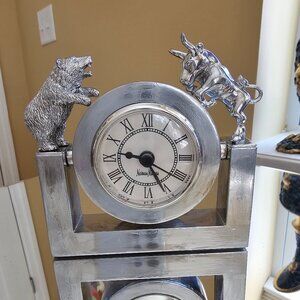 Neiman Marcus Stock Market Bear & Bull clock